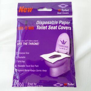 Venus to Mars Disposable paper toilet seat covers. Lot of 4 packs/40 pieces.